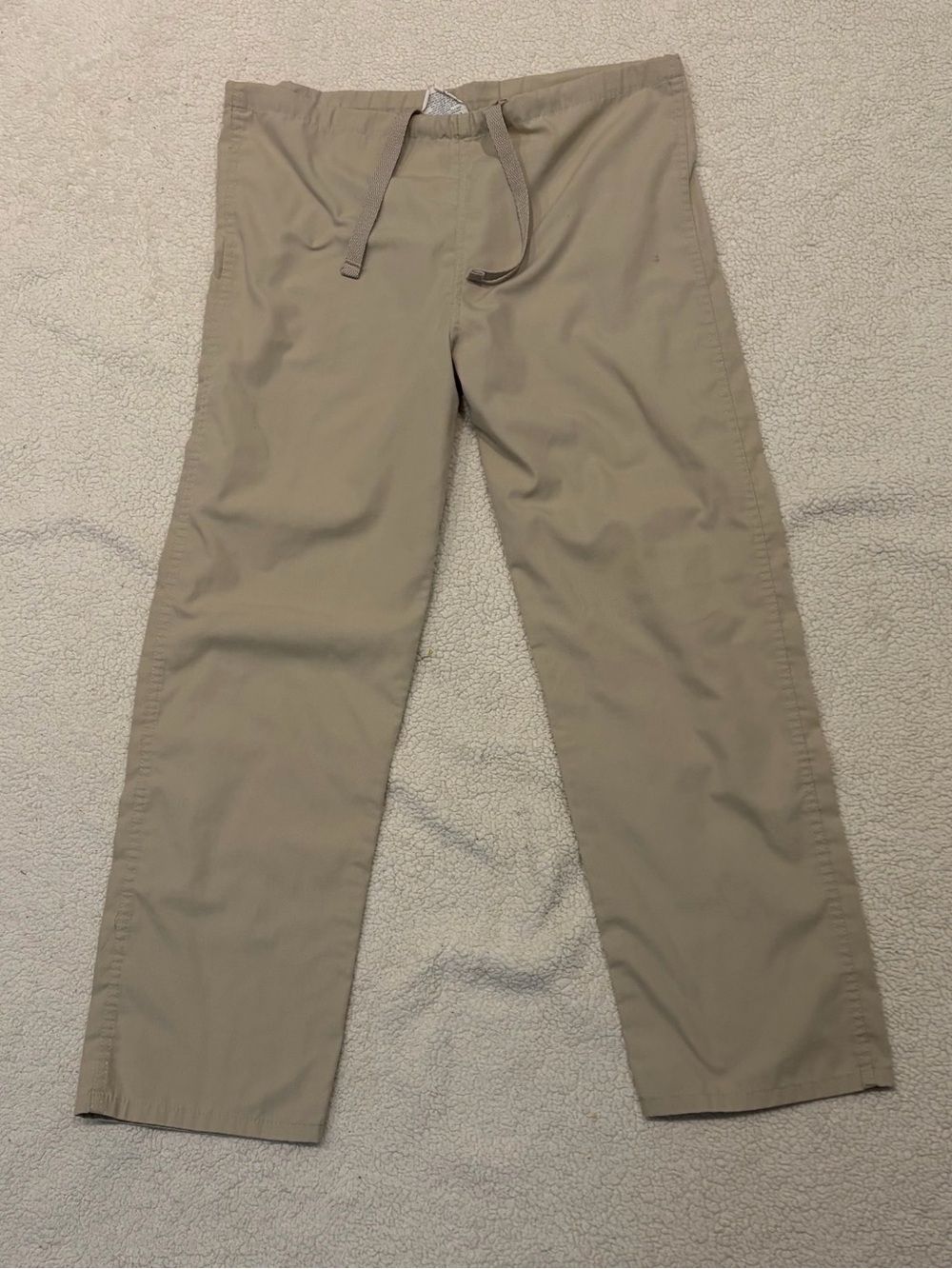 Landau Khaki / Tan Drawstring Scrub Pants (Women's X-Small Petite) - Pair 2